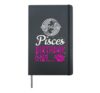 PISCES BIRTHDAY GIRL Hardcover Journal, Black