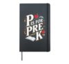 P Is for Pre-K Teacher Leopard Print Hardcover Journal, Black