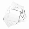 Pissente PVC Square Sequins, Double Side Hole (Silver)