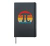 Pi Symbol Sunset Retro Math Pun Geek Teacher Men Women Kids Hardcover Journal, Black