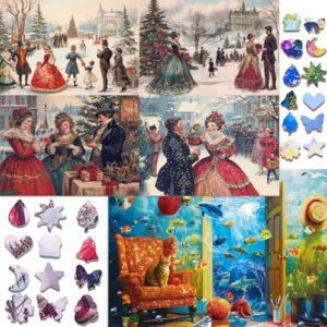 Pixlora 1000 Pieces Puzzles. 2 Pack with Unique Shaped Jigsaw Pieces, Cat Fish and Remembrance Theme, Challenging Gift for Puzzle Lovers, Idea Jigsaw Puzzles for Adults