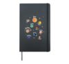 Planetary System Kids Planets Outer Space Knowledge Science Hardcover Journal, Black