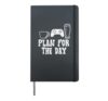 Plan For Day Coffee Video Game Funny Gaming Gamer Dad Men Hardcover Journal, Black