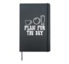 Plan For The Day Coffee Bowling Funny Bowler Dad Men Women Hardcover Journal, Black
