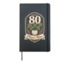 Plant Mom Level 80 Boho Botanical 80th Birthday Gift Hardcover Journal, Black