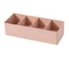 Plastic Drawer Organizer with Removable Dividers for Desk Bathroom Vanity (Lotus root pnnk,1 pack)