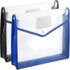 Plastic Expanding File Folders 2 Pack A4 File Folder Envelopes Letter Size Document Organizer Supplies with Closure for Classroom Office Blue/Black Horizontal