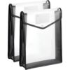 Plastic Expanding File Folders 2 Pack A4 File Folder Envelopes Letter Size Document Organizer Supplies with Closure for Classroom Office Black Vertical