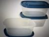 Plastic Food Storage Containers with Lids, Set of 3