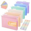 Plastic Hanging File Folders for Letter Size with 1/5 Tabs
