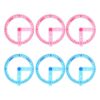 Plastic Protractor with 360 Degree Scale Circle Measuring Ruler 6pcs