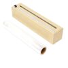 Plastic Wrap Dispenser with Cutter, 11.8 in x 328 ft PE Cling Film Dispenser, 100 Meter Roll, Boxed Kitchen Plastic Wrap Organizer, Slide Cutter, Strong Attachment Force, Long Lasting