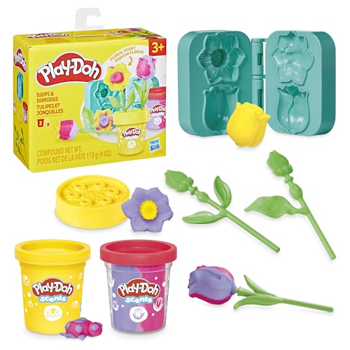 Play-Doh Tulips & Daffodils Flower Toy, Kids Arts & Crafts Kit, Gifts for Girls & Boys 3 Tulips & Daffodils Flower Toy, Kids Arts & Crafts Kit, Gifts for Girls & Boys 3+