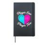Player One Player Two Gaming Couple Theme Hardcover Journal, Black