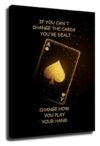Playing Card Design Poster Ace of Spades Motivational Art for Bedroom Living Room(Framed,16x24inch(40x60cm))
