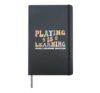 Playing Is Learning Funny Groovy Early Childhood Education Hardcover Journal, Black