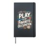 Play Is My Favorite Occupation Puzzle Design Hardcover Journal, Black