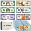 Play Money for Kids, Educational Dog Pretend Money Set, Fake Money Toy