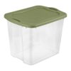PLODVXB 95 Quart EZ‑Carry Clear Storage Bin with Lid