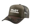 Plot Thickener Fun Book Fair Book Lover Joke Trucker Hat with Adjustable Mesh Back, Camo Green