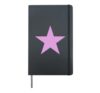Plum Star on Multiple Colors Hardcover Journal, Black