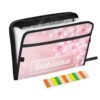 pnyoin Custom Name Cherry Blossom Expanding File Organizer 13 Pockets Personalized Floral Accordion File Folders with Labels Portable Document Paper Bill Receipt Organizer Home College School Office