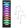 Pocket Chart for Classroom, Storage File Folders Pocket Chart with 10 Nametags Pockets, Hanging Wall File Organizer with 3 Over Door Metal Hangers Pocket Charts Organizer for School Office Mailbox