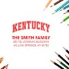 Pocket Size Kentucky Bold Script Slim Pre-Inked State Stamp - Square Stamp
