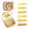 Pocket Watercolor Set of 6, Travel Watercolor Paint Set, Watercolor Paints, Art Supplies for Painting, Great Watercolor Set for Artists, Amateur Hobbyists and Painting,Amber Gold