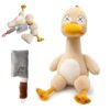 Podanri Magnetic Salted Duck Plush Toy Stuffed Animal Detachable Animals, Detachable Poseable Design, Detachable Fridge Magnet, Soft Stuffed Animal, Fits Metal Surfaces, Creative Desk Decor (1pc)
