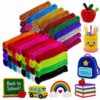 Poen 1500 Pcs Pipe Cleaners Bulk 12 Inch 6mm 30 Colors