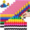 Poen 800 Pcs Linking Counting Cubes, Plastic Math Counting Blocks, Colorful Manipulatives for Classroom, Preschool & Homeschool Activities, Stacking Toys for Girls Boys Ages 4-8 Stem Activity