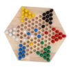 POENVFPO Chinese Checkers Board Game Set, 8.86 7.80in, 60 Pegs Included