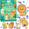 Poke-In Craft Animals, Poke Art for Kids Ages 4-8, Fun Punch Tufting Kit
