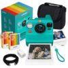 Polaroid Now Generation 3 i-Type Instant Camera in Teal + 16 Film Bundle