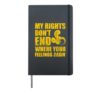Political Gadsden Patriotic Libertarian Hardcover Journal, Black
