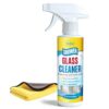 POLIXEL Shower Glass Cleaner – Hard Water Stain Remover & Soap Scum Remover for Shower Doors – Streak-Free Glass Cleaner Spray – For Bathroom Mirrors, Tiles & Glass – 6.8OZ