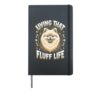 Pomeranian Lover Cute Pom Dog Owner Living Fluff Life Hardcover Journal, Black
