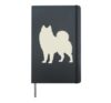 Pomsky Art For Men Women Kids Husky Pomeranian Mix Pomsky Hardcover Journal, Black