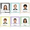 Poola Voidra 48 Pcs Photo Nameplates for Desk Composition Notebook Classroom Decor Kids Name Tags Labels Stickers with Photo Self Adhesive Colorful for Cubbies Office Back to School Classroom Decor