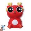 Pop-Out Eye Dragon Squeeze Toy - Stress Relief Sensory Squishy for Adults, Funny Anti-Stress Ball, Ideal Anxiety Toy for Party Favors and Gifts (Red)