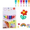 Popcorn Pen, 3D Printed Watercolor Pen for Drawing and Coloring，1-SET