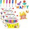 Popcorn Pens，12 Colors 3D Puffy Drawing Pens