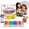 Popcorn Pens, 2027 New Puffy Popcorn Pens 3d Art, 6/12 Colors Diy Bubble Popcorn Drawing For Greeting Birthday Cards Kids，6 Colors-2 Boxes (12PCS-1 Box)