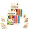 Popcorn Pens, 3D Puffy Art Markers, 6 Colors Bubble Drawing Pens, 2 sets