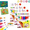 Popcorn Pens, 3D Relief Art Pen, Puffy Popcorn Pens Art，3Box