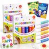 Popcorn Pens,6/12/18PCS 3D Art Popcornpens Puffy DIY Craft Drawing (Style6-2pcs)