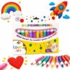 Popcorn Pens Puffy, 3D Magic Art Pens,DIY Bubble Drawing & Coloring，12PCS