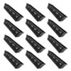 POPETPOP 12pcs Black Pp Rectangular Organizer Bins with Compartments