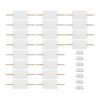 POPETPOP Erasable Tags Acrylic Rectangular White Removable Basket Labels with Wire Ties and Nails for Storage Bins for Nursery and Bathroom Storage Organization